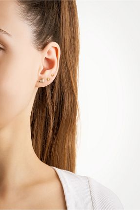 گوشواره نقره زرد زنانه 925 عیار So Chic - کد 840202141