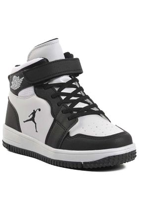 کفش بسکتبال سفید بچه گانه چرم مصنوعی Kids Club Shoes - کد 856216004