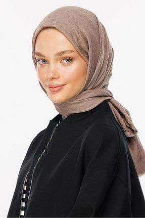 شال قهوه ای زنانه پنبه ای Mooncorn - کد 200601070