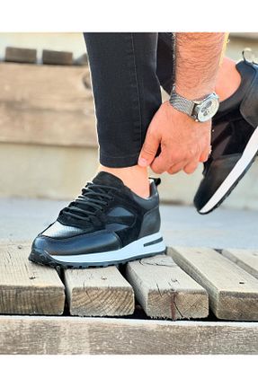 کفش اسنیکر مشکی مردانه چرم اصل ByItallanoshoes - کد 840751471