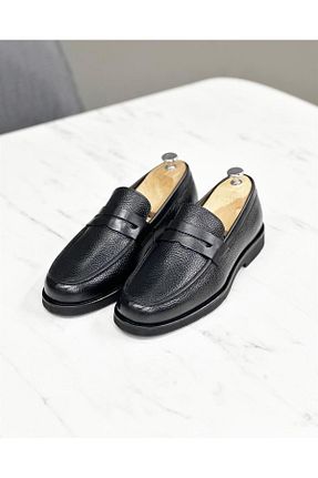 کفش کژوال مشکی مردانه چرم خالص ByItallanoshoes - کد 770560192