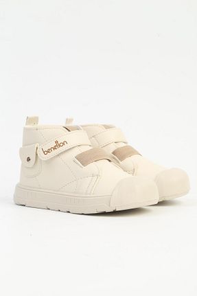 کفش اسنیکر بژ بچه گانه چسبی Benetton - کد 860931764