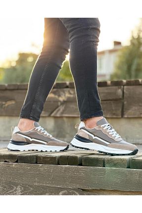 کفش اسنیکر بژ مردانه چرم اصل ByItallanoshoes - کد 769861687