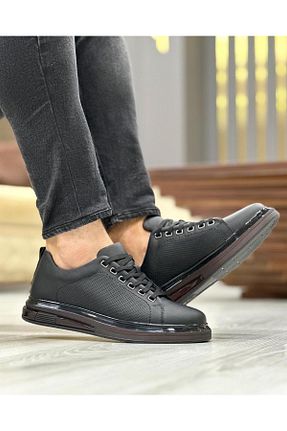 کفش اسنیکر مشکی مردانه چرم اصل ByItallanoshoes - کد 764714983
