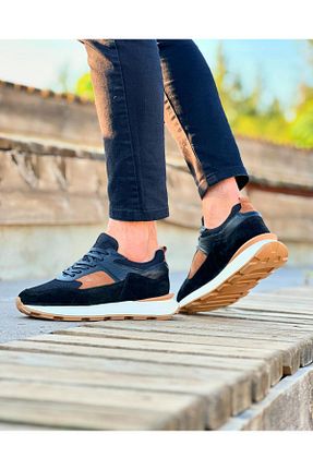 کفش اسنیکر مشکی مردانه چرم اصل ByItallanoshoes - کد 834271127