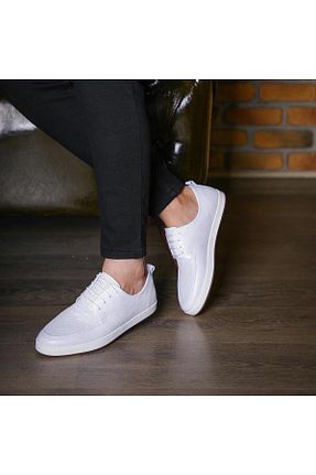 کفش کژوال سفید مردانه چرم خالص ByItallanoshoes - کد 767634373