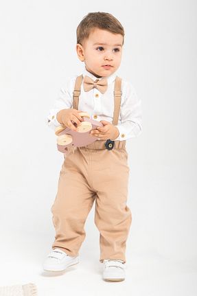 کت و شلوار بژ بچه گانه بافتنی Mai Perla - کد 860966236