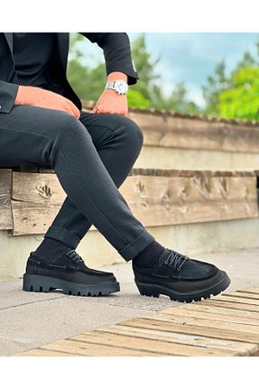 کفش کژوال مشکی مردانه چرم خالص ByItallanoshoes - کد 829219280