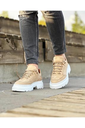 کفش کژوال بژ مردانه چرم خالص ByItallanoshoes - کد 778246683