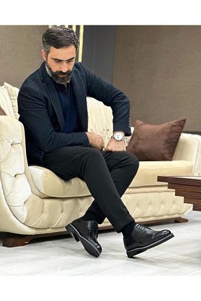 کفش کژوال مشکی مردانه چرم خالص ByItallanoshoes - کد 759833628
