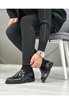 کفش کژوال مشکی مردانه چرم خالص ByItallanoshoes - کد 769858157