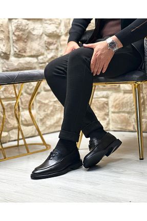 کفش کژوال مشکی مردانه چرم خالص ByItallanoshoes - کد 829219967