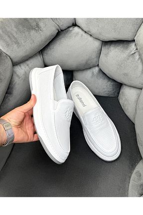 کفش کژوال سفید مردانه چرم خالص ByItallanoshoes - کد 817718368
