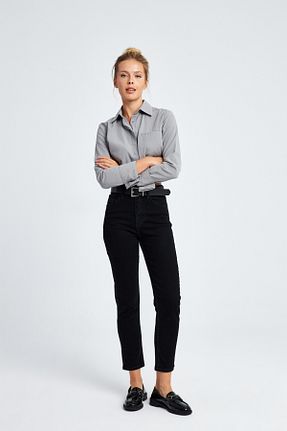شلوار جین مشکی زنانه رگولار cracpot - کد 860945979