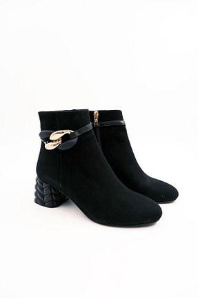 بوت / نیم بوت مشکی زنانه چرم خالص Tenau - کد 860942698