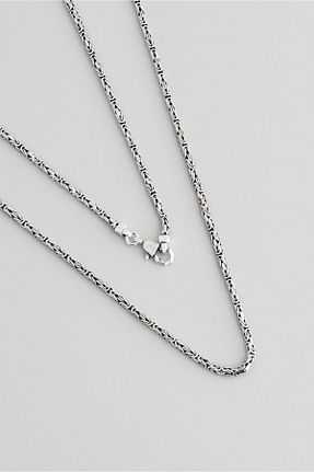 گردنبند استیل ( فولاد ) متالیک مردانه نقره So Chic - کد 806462560