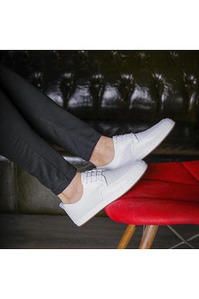 کفش کژوال سفید مردانه چرم خالص ByItallanoshoes - کد 767634373