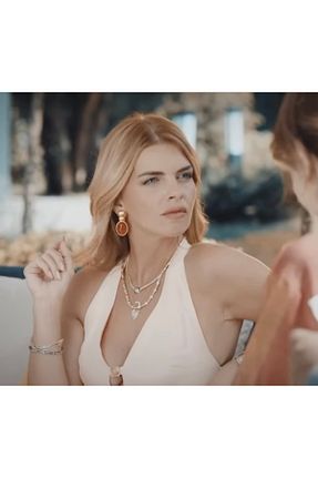 گردنبند جواهر طلائی زنانه رودیوم Brillo - کد 860986593