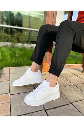 کفش اسنیکر سفید مردانه چرم اصل ByItallanoshoes - کد 762372894