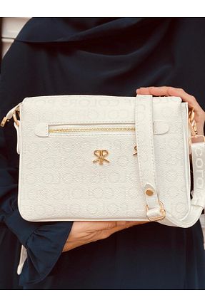 کیف پستچی سفید زنانه چرم مصنوعی Çanta Trend - کد 860976344