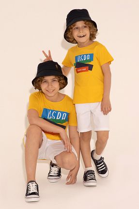 تیشرت زرد بچه گانه رگولار U.S. Polo Assn. - کد 832948248