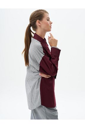 پیراهن حجاب زرشکی زنانه رگولار Kayra - کد 859852114
