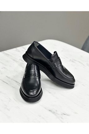 کفش کژوال مشکی مردانه چرم خالص ByItallanoshoes - کد 767634243