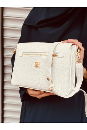 کیف پستچی سفید زنانه چرم مصنوعی Çanta Trend - کد 860976344