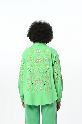 کیمونو و کافتان سبز زنانه ویسکون Orfeo Negro - کد 860964324