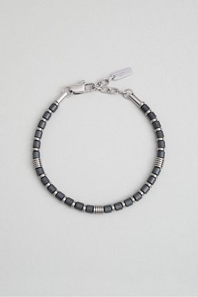 دستبند استیل (فولاد) طوسی مردانه استیل (فولاد) So Chic - کد 860700181