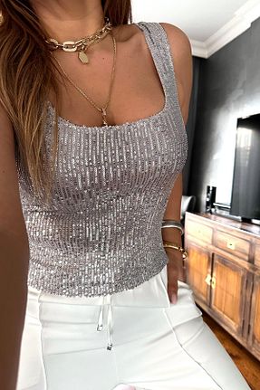بلوز طوسی زنانه ساده Sohotique By P - کد 803469543