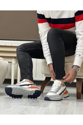 کفش اسنیکر طوسی مردانه چرم اصل ByItallanoshoes - کد 771063120