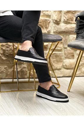 کفش کژوال مشکی مردانه چرم خالص ByItallanoshoes - کد 820369816