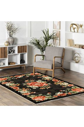 گلیم مشکی پنبه ای Pastel Home - کد 860997688