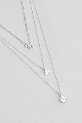 گردنبند نقره سفید زنانه 925 عیار So Chic - کد 804453901