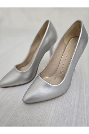 کفش پاشنه بلند کلاسیک طوسی زنانه جیر butik prd - کد 861002160