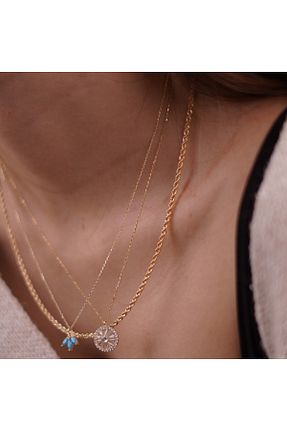گردنبند طلا زرد زنانه 14 عیار İzgi Kuyumculuk - کد 815945996