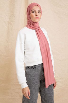 شال صورتی زنانه پنبه ای PURESCARFS - کد 849768539