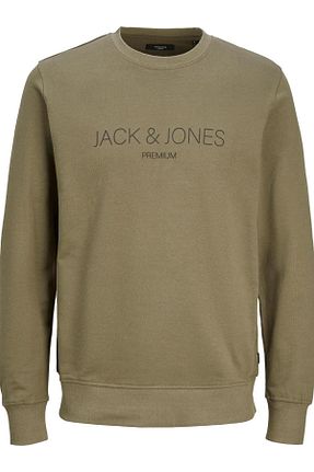 سوئیشرت خاکی مردانه ساده Jack & Jones - کد 856284941