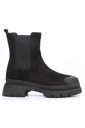 بوت / نیم بوت مشکی زنانه چرم خالص Kids Club Shoes - کد 844431949