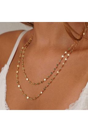 گردنبند طلا زرد زنانه 14 عیار İzgi Kuyumculuk - کد 815947861