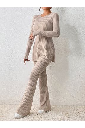 ست لباس راحتی بژ زنانه ساده BELLA NOTTE - کد 861037973