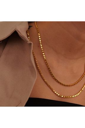 گردنبند طلا زرد زنانه 14 عیار İzgi Kuyumculuk - کد 815946499