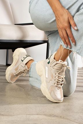 کفش اسنیکر سفید زنانه چرم مصنوعی ShoeTek - کد 766545925