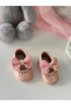 پاپوش صورتی بچه گانه چرم خالص Li Puna - کد 861044316