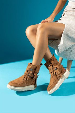 بوت / نیم بوت قهوه ای زنانه جیر ShoeTek - کد 770507409
