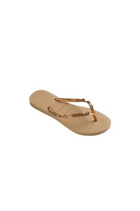 دمپائی طلائی زنانه پاشنه تخت Havaianas - کد 841590570