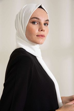 شال سفید زنانه Medine İpeği PURESCARFS - کد 849617721