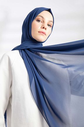 شال سرمه ای زنانه شیفون PURESCARFS - کد 849768537