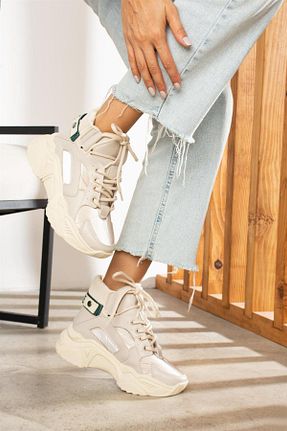 کفش اسنیکر سفید زنانه چرم مصنوعی ShoeTek - کد 766545925